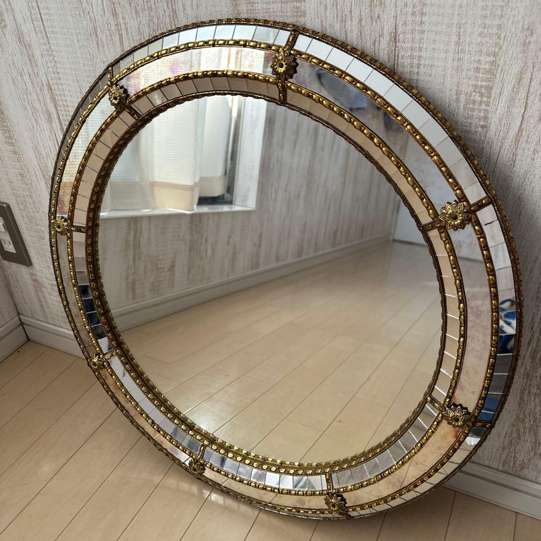 【超希少】高級 スペイン製 アンティーク 鏡 ミラー ヴィンテージ