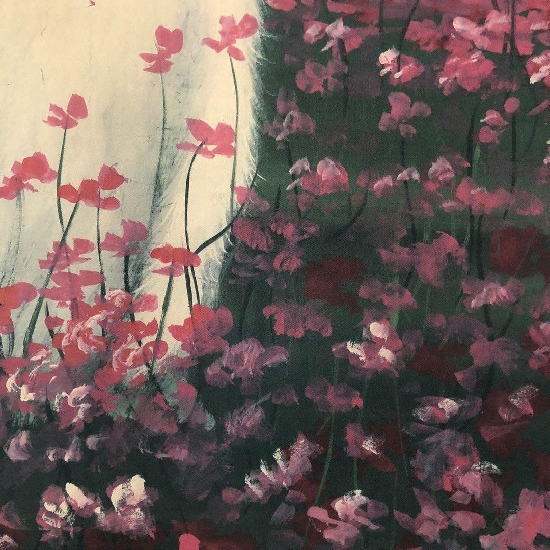 現代美術 掛け軸 吴冠中《犬》三尺中堂 掛け軸 装裱済み／鑑賞用／中国絵画