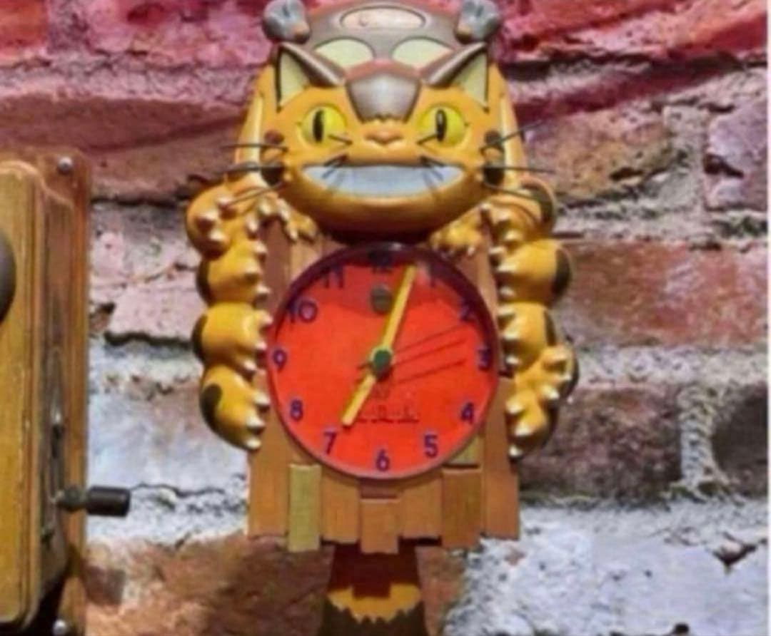 新品　GBL　となりのトトロ　ネコバス振り子時計　ジブリ