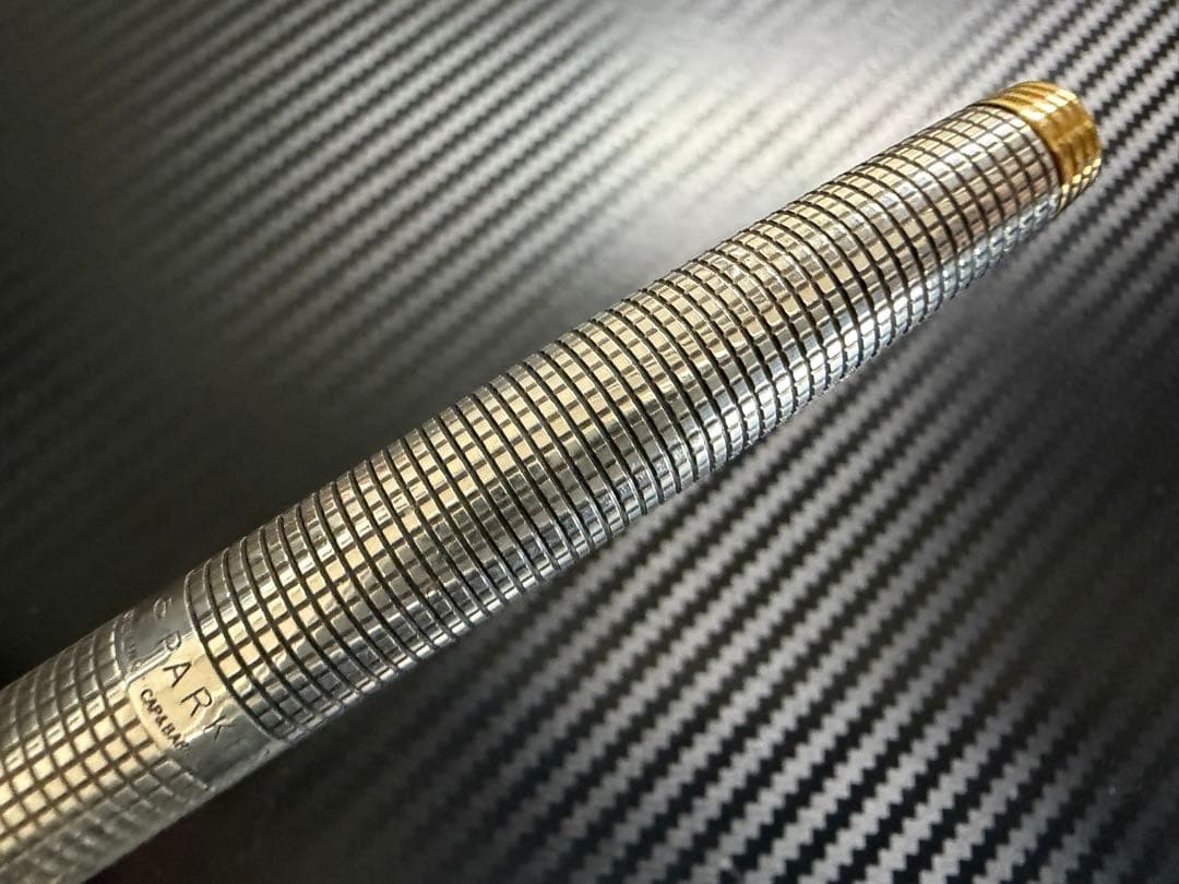 極美品 パーカー 75 シズレ XF 極細字 万年筆 スターリングシルバー