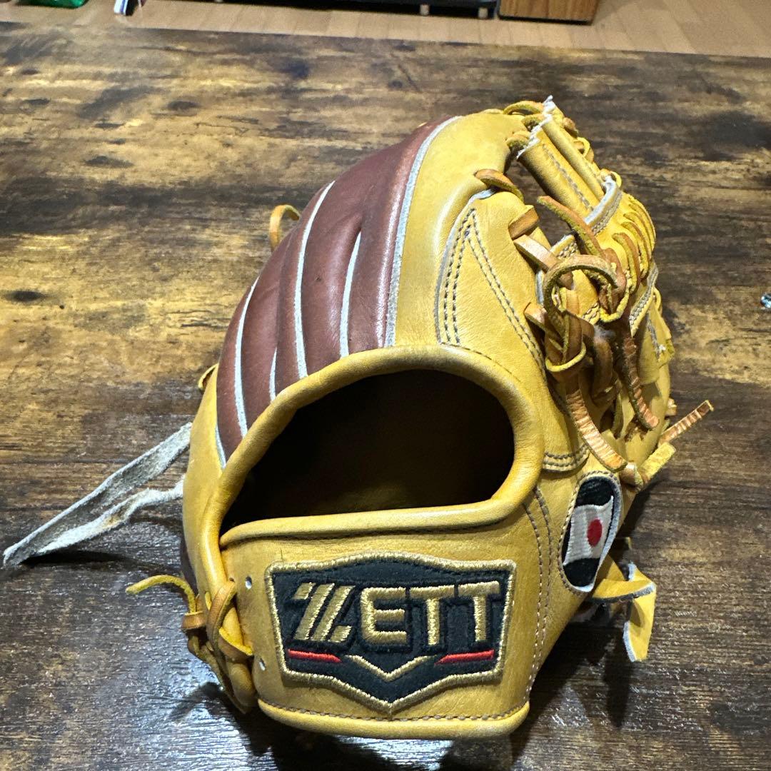 ETT 軟式グローブ イエロー/ブラウン 日本製