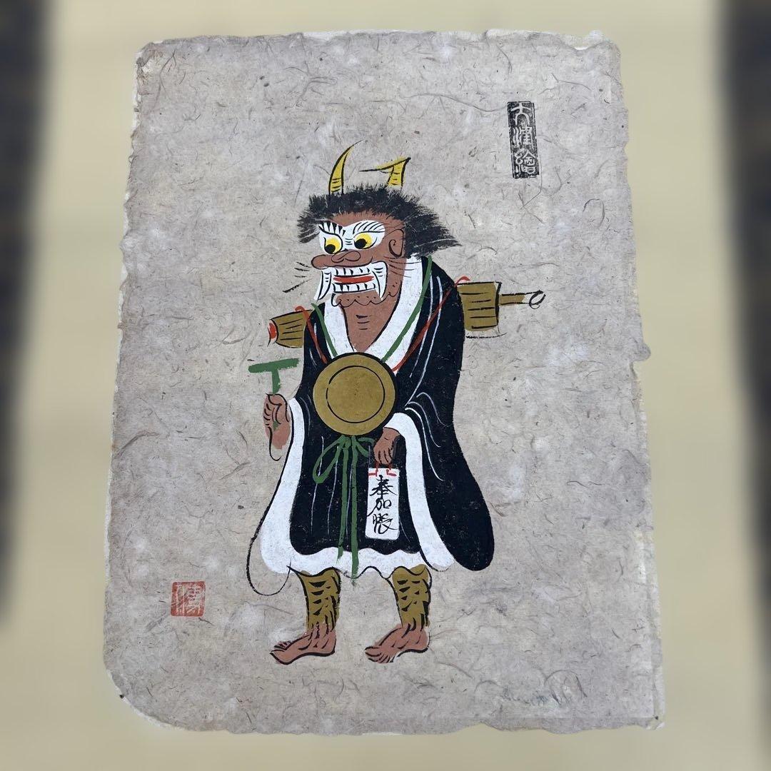 大津絵掛軸（鬼念仏）