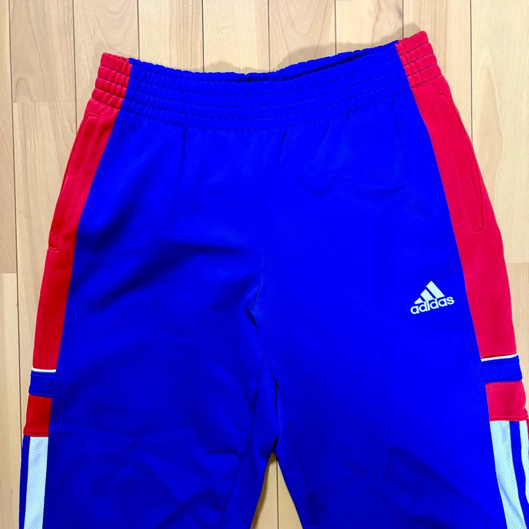 90's adidas ジャージ 青赤白トリコロールストライプ上下セット
