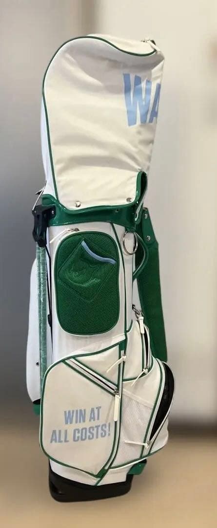 WAAC ゴルフキャディバッグ ホワイト/グリーン