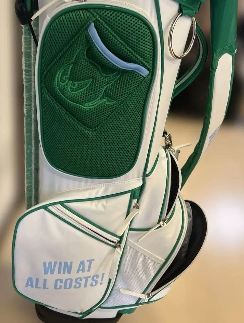 WAAC ゴルフキャディバッグ ホワイト/グリーン