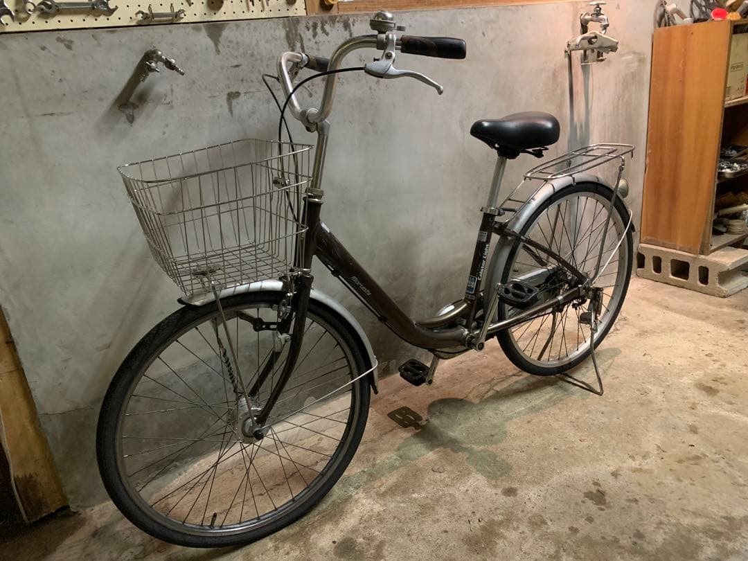 【マルイシ】シティサイクル ダークブラウン 24インチ