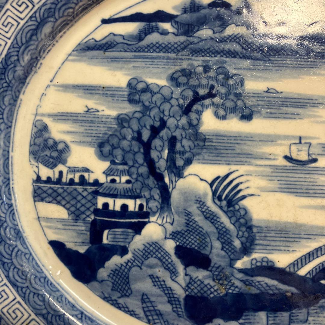 古伊万里　楕円皿　古美術