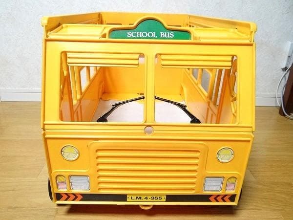 ビンテージ LIPSKI スクールバス 収納箱 おもちゃ箱 旧車 レトロ 当時物