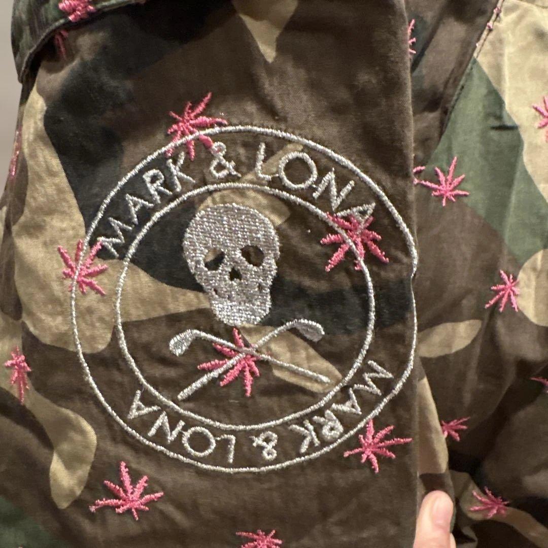 新品マークアンドロナ　ピンクベルト付き　迷彩ハーフパンツ　サイズXXL