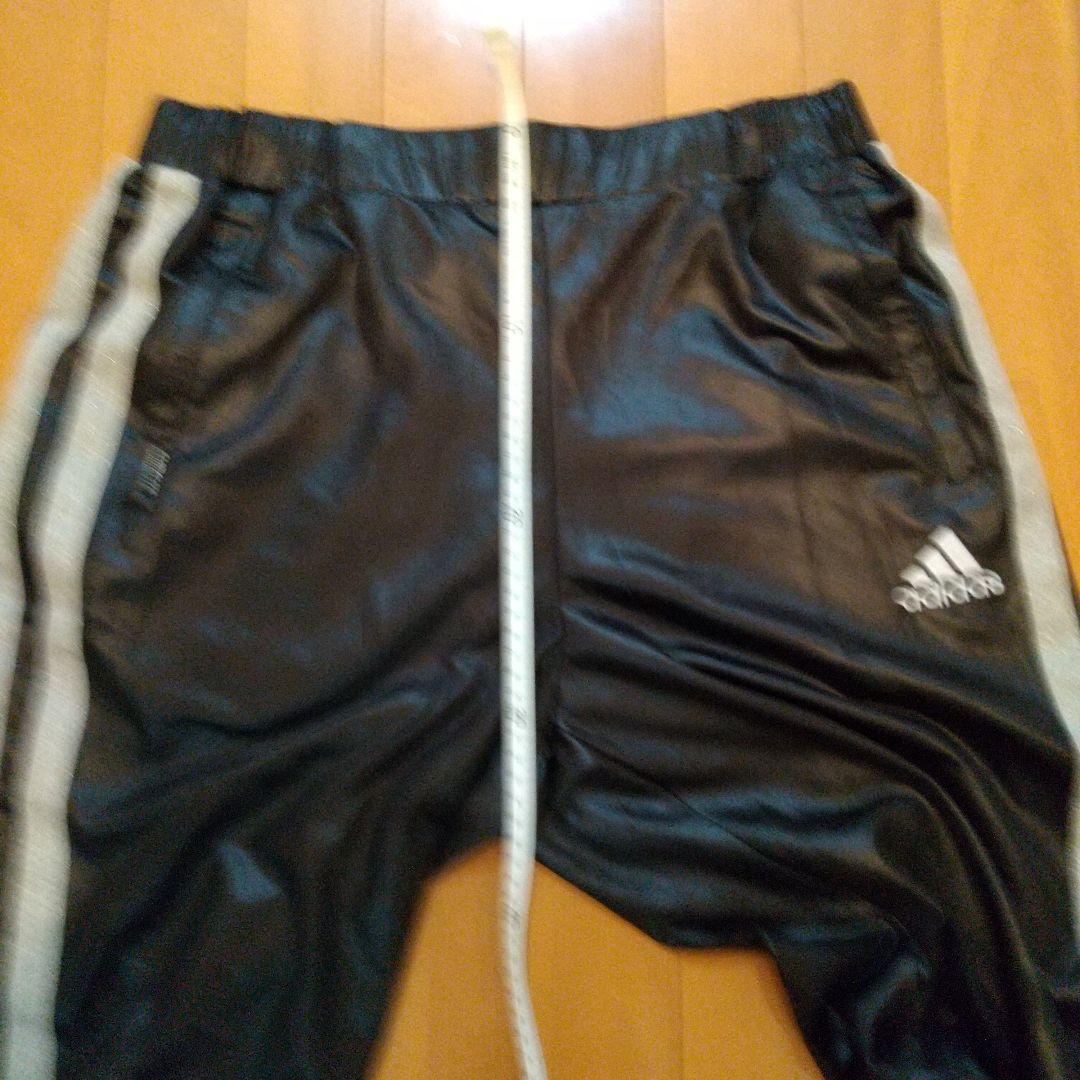 adidas ジャージ　上下セットアップ　黒白光沢　サイズO