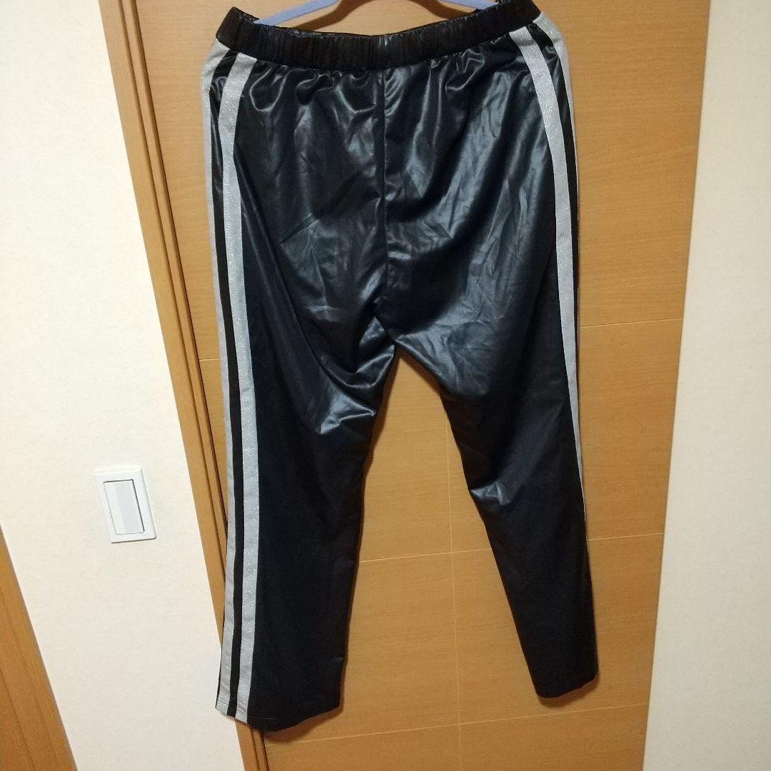 adidas ジャージ　上下セットアップ　黒白光沢　サイズO