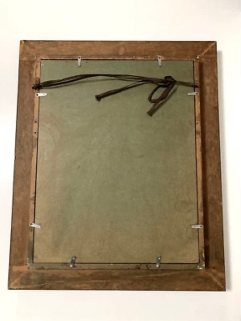 油彩画 羽生智樹 『ふくろうの子』 額縁付 原画 油絵 絵画 インテリア r