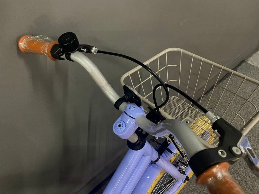 おしゃれカラー パープル×イエロータイヤ 子供用自転車 20インチ