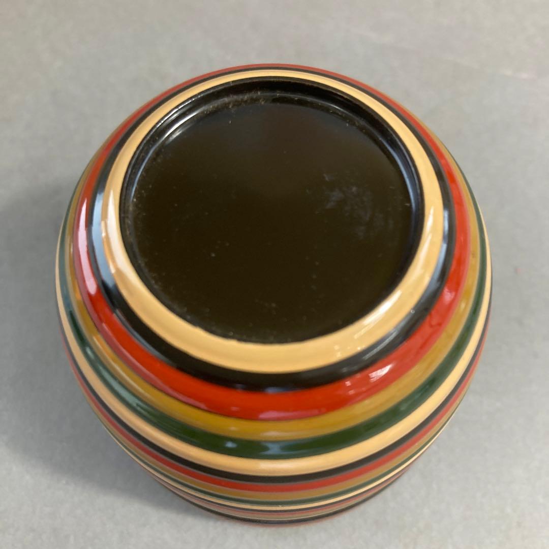 茶道具　独楽塗　棗　黒切合口　中次　S109N