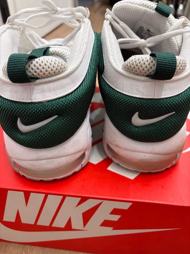 NIKE AIR MORE UPTEMPO ホワイト×グリーン 箱付き 美品