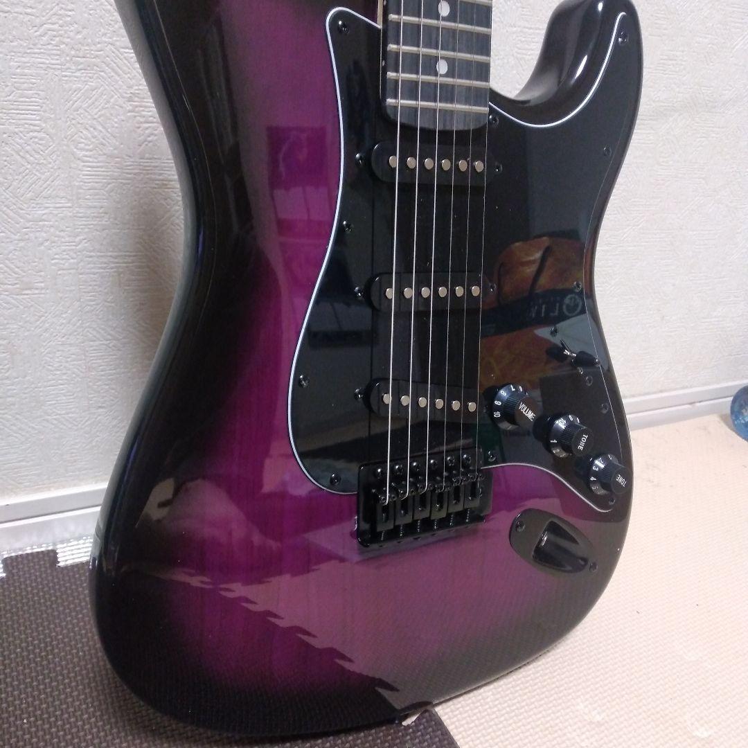 SELDER ストラトタイプエレキギター、パープルカラー美品！音出し確認済み品！