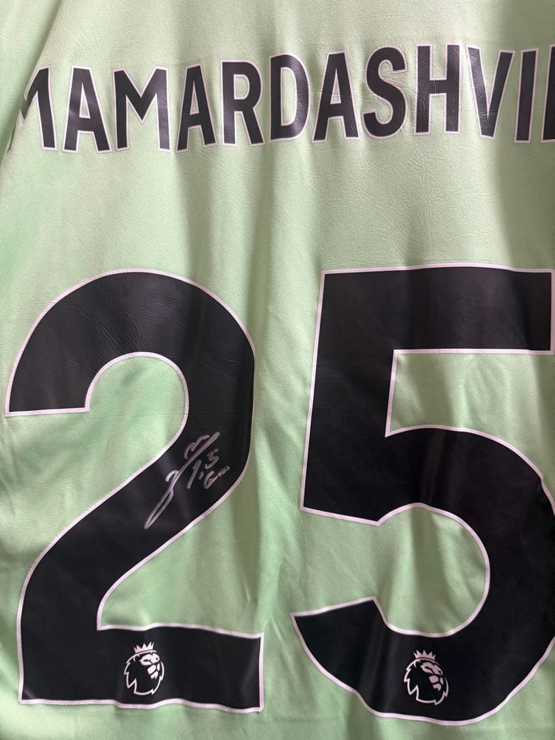 ママルダシュビリ PL初出場試合選手支給品サイン入りユニフォーム