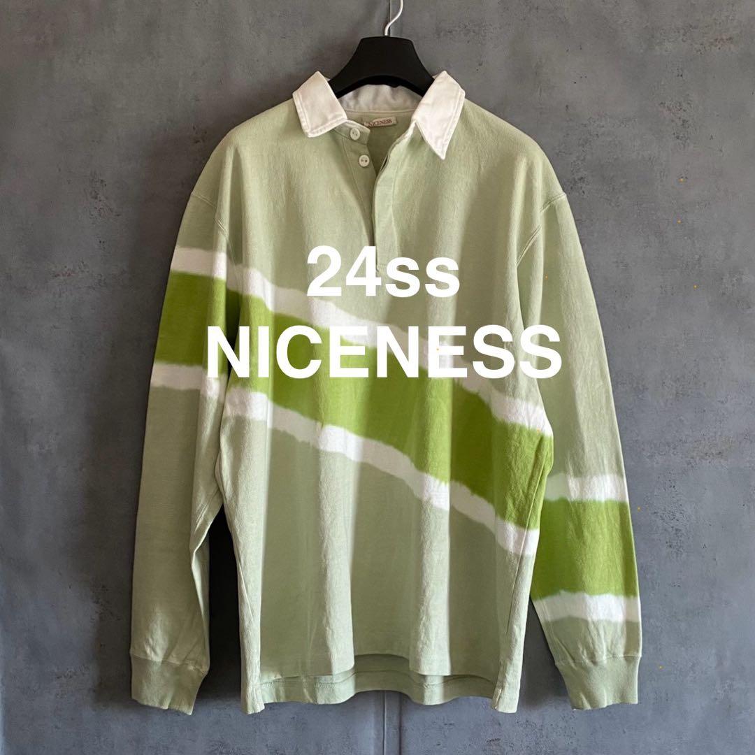 NICENESS ナイスネス MOORE ラガーシャツ ラグビーシャツ