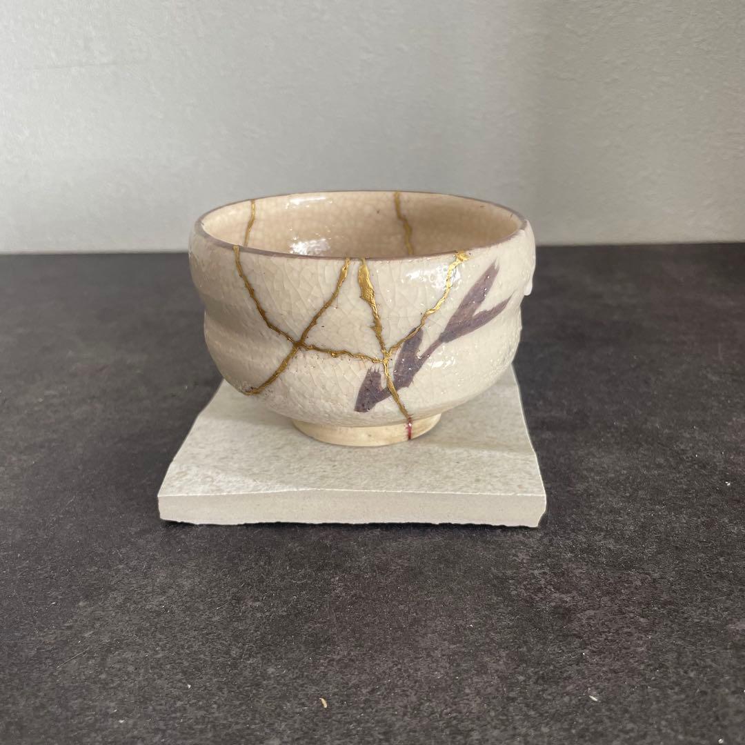 金継ぎ済み　抹茶茶碗-15