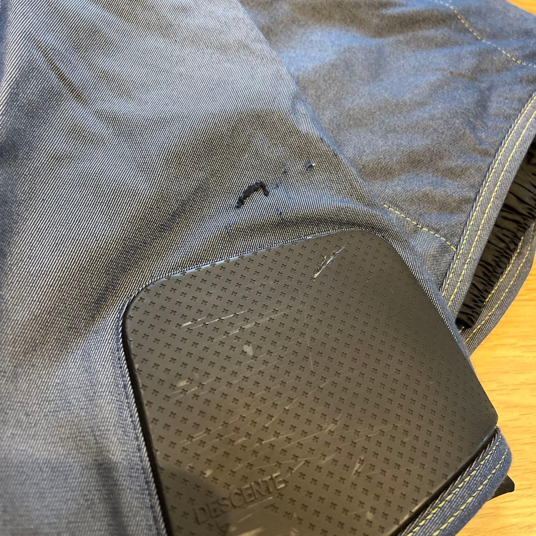 DESCENTE × OGASAKA スキーウェア 上下 青と白のチェック柄