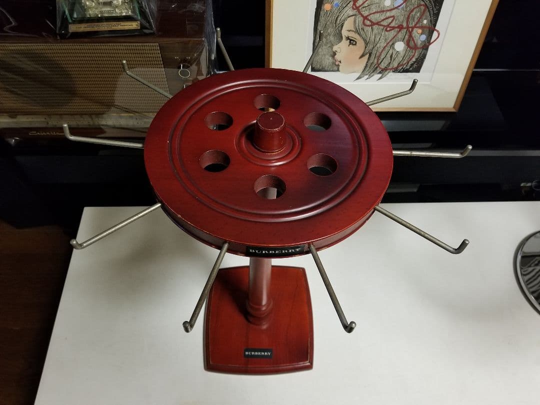 英国　バーバリー　非売品　店舗什器　ウッド　アクセサリー　ディスプレイ　ラック