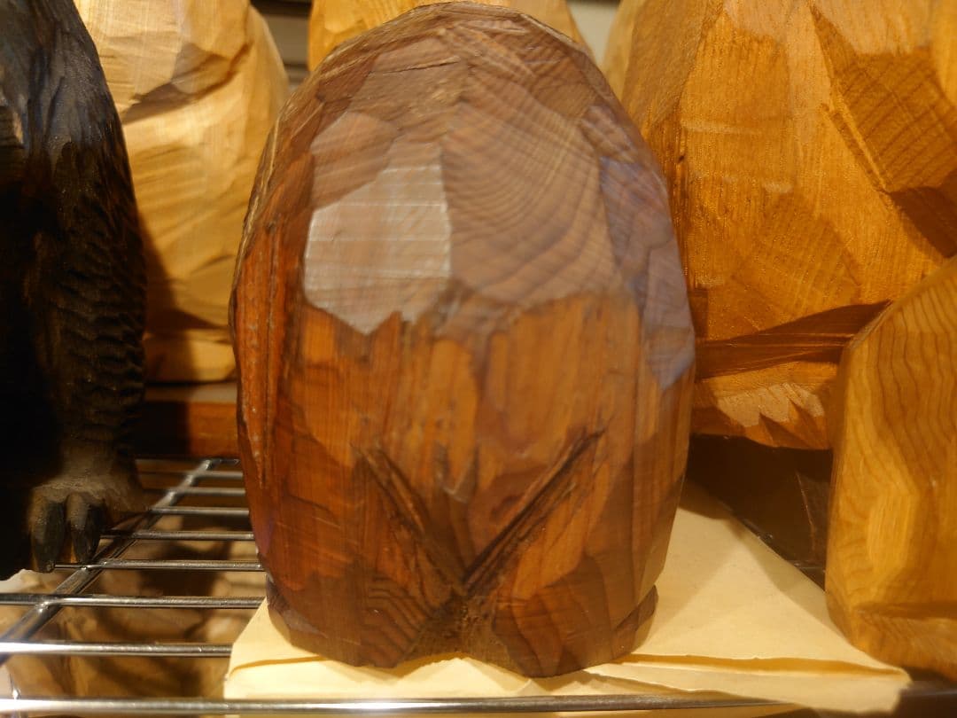 柴崎重行 志 八雲 木彫り 熊彫 木彫り熊　はつり熊　這熊