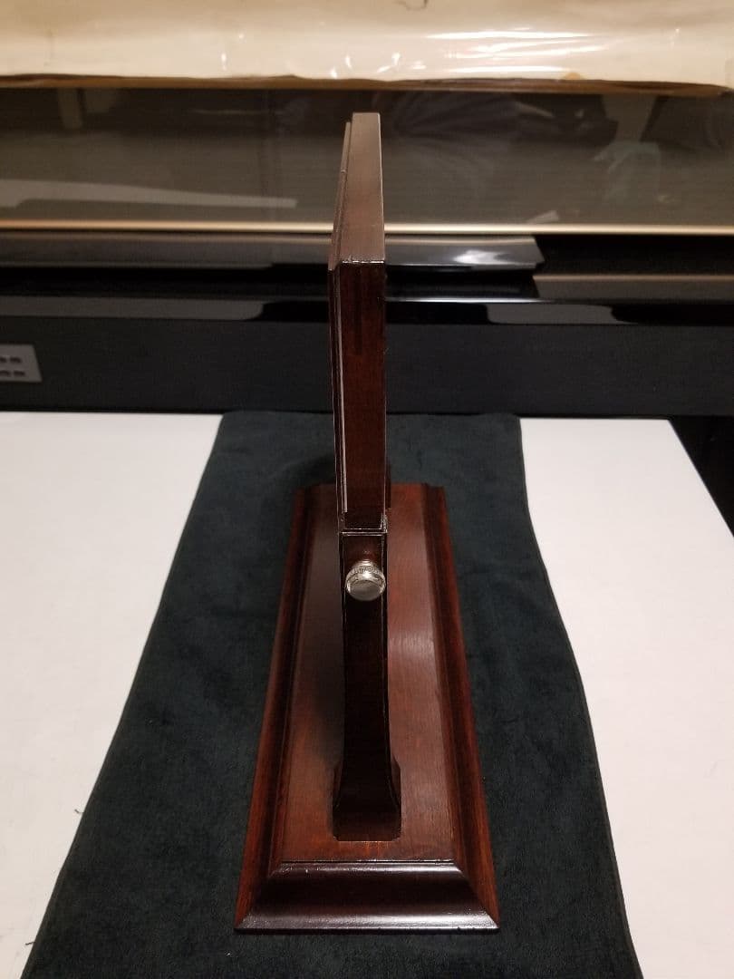 希少　廃盤　松本　民芸　家具　水目桜　テーブル　ミラー　卓上　角形　鏡　銘有り