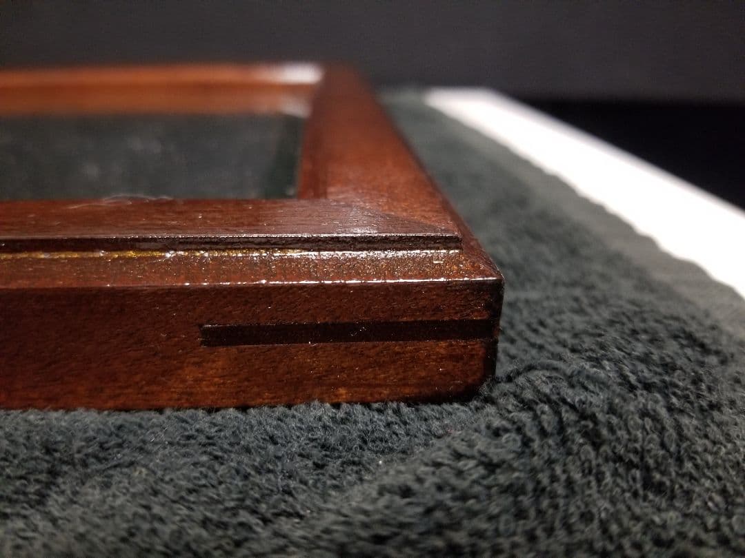 希少　廃盤　松本　民芸　家具　水目桜　テーブル　ミラー　卓上　角形　鏡　銘有り