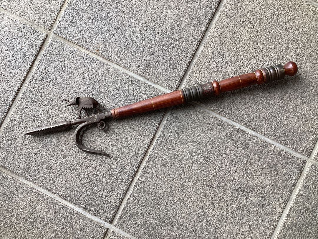 ビィンテージ　インド古武具　象使い　アンクス