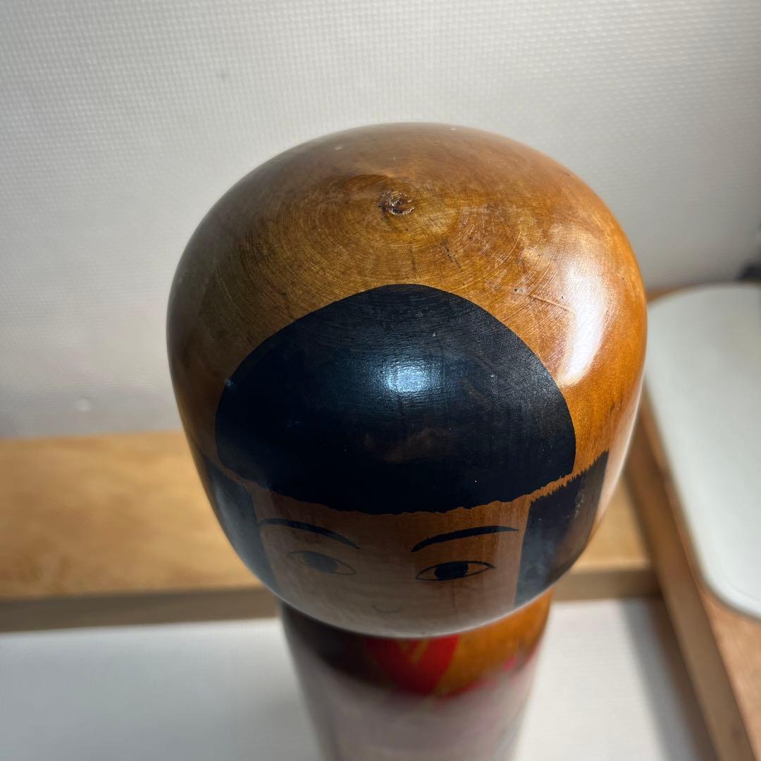 ⭕️木地山こけし1.5尺　伝統こけし　小椋啓太郎指導松竹梅模様　蒔絵師　小野寺重一