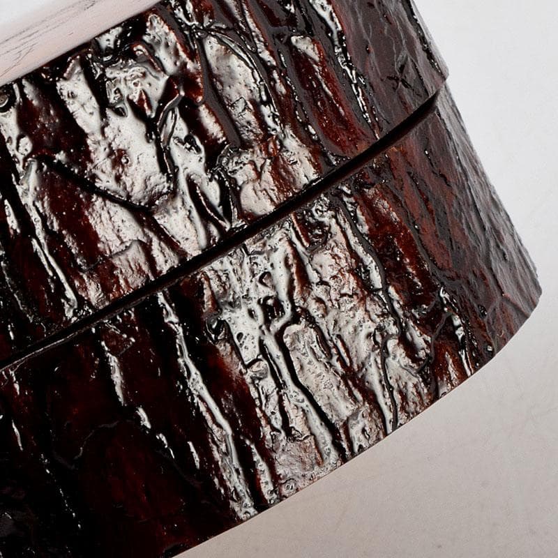 茶道具　加賀蒔絵師　川上峰春作　メダカ図　松皮竹香合　共箱　V　9127