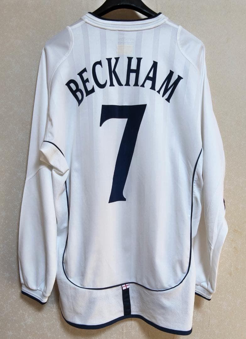【正規品】中古良品 Umbro イングランド代表 ベッカム 7 長袖 Lサイズ