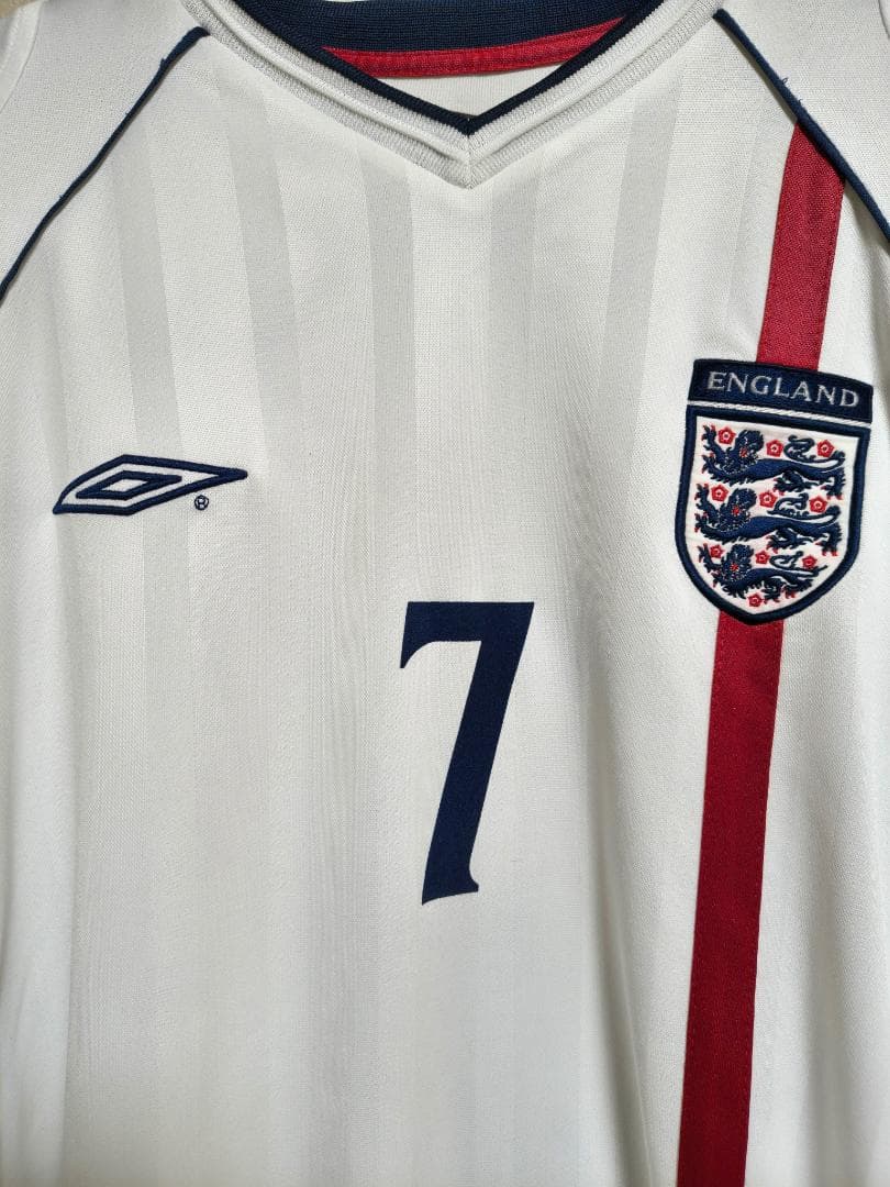 【正規品】中古良品 Umbro イングランド代表 ベッカム 7 長袖 Lサイズ