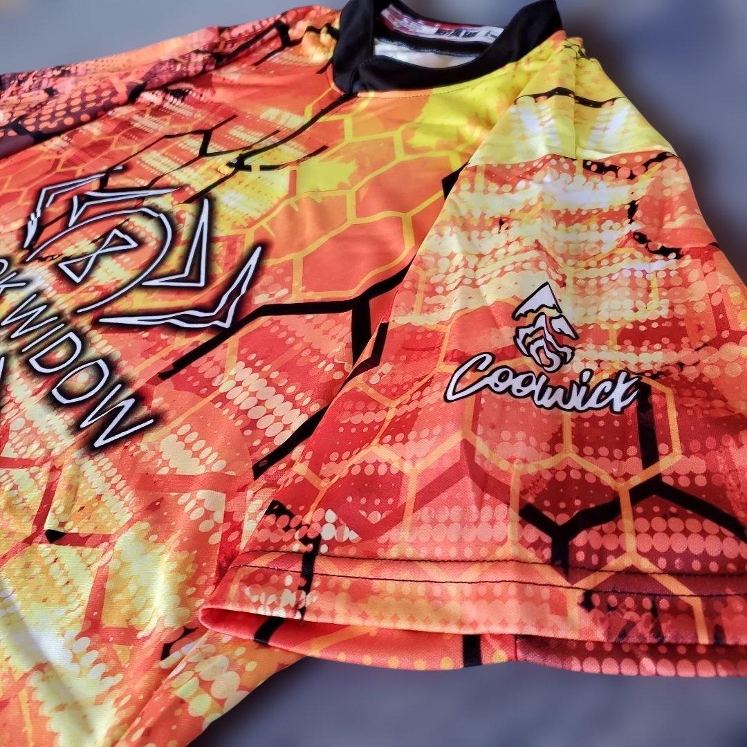 ボウリングウェア　ブラックウィドー　サイズ4XL　オレンジ　大きめ　USA製