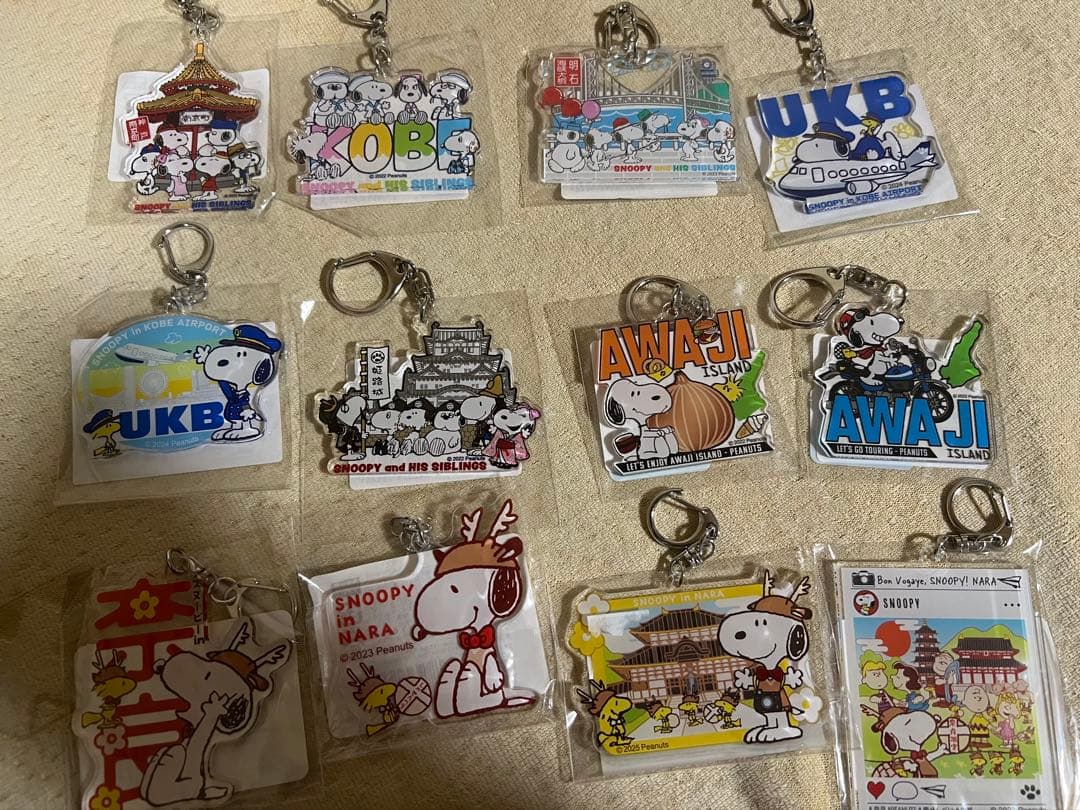 スヌーピー　ご当地　キーホルダー　近畿　関西