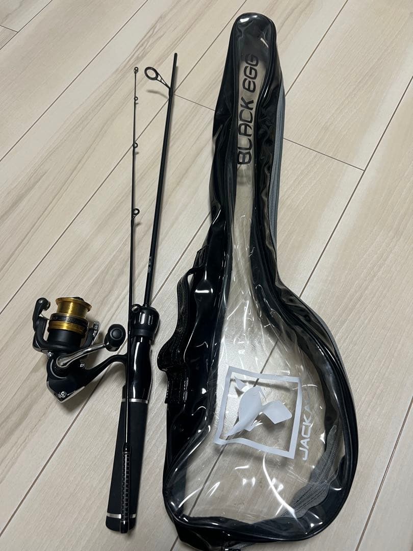JACKALL BLACK EGG ルアーロッド 1000リール付き