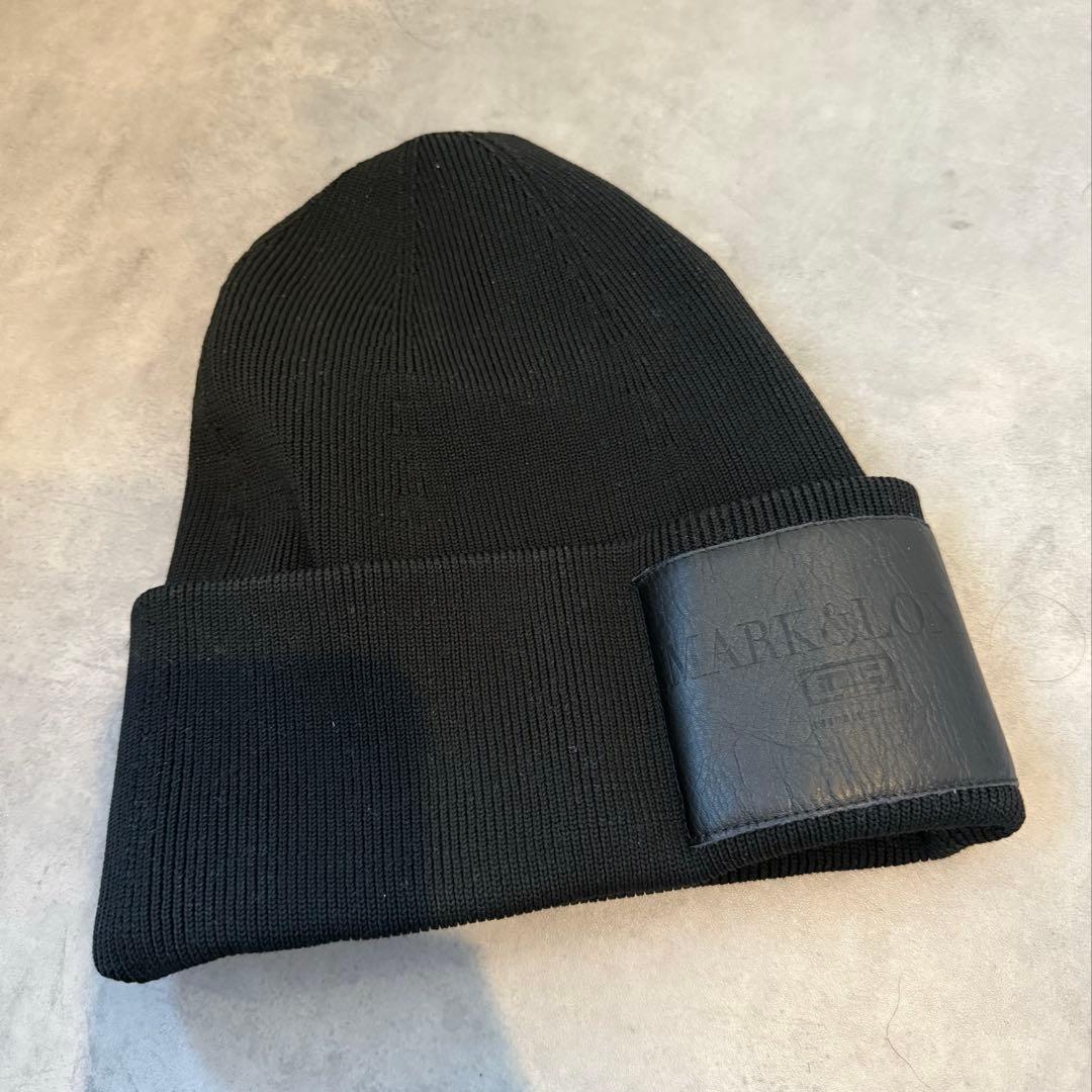 美品 ★ MARK&LONA ビーニー ニット帽 ブラック マーク&ロナ 正規品
