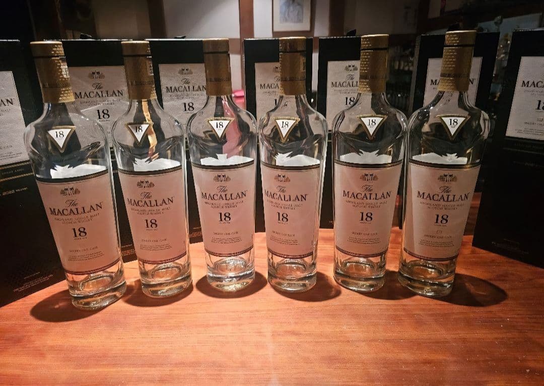 MACALLAN 18年 7本セット(空ビン、箱付き)