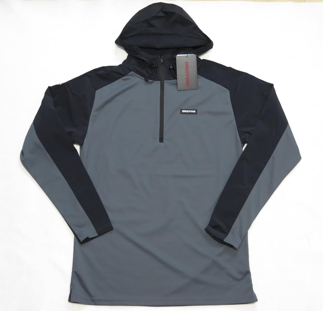 BRIEFING GOLFブリーフィングゴルフ背面ロゴハーフジップフーディーXL