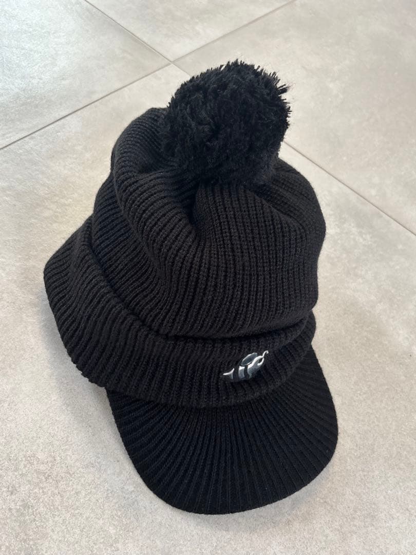 8Y.D.S. ハチヤーズ　ポンポン付きニットキャップ 黒