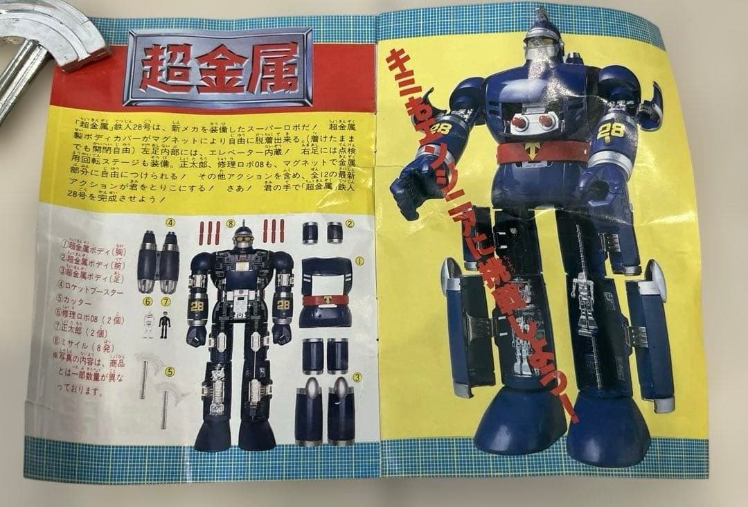 超金属 鉄人28号 SG-01（箱有り・レトロ希少品） 当時物 初期モデル