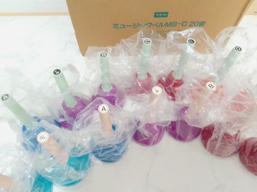 ☆未使用☆ ウチダ ミュージックベル MB-C 20音 カラー ハンドベル