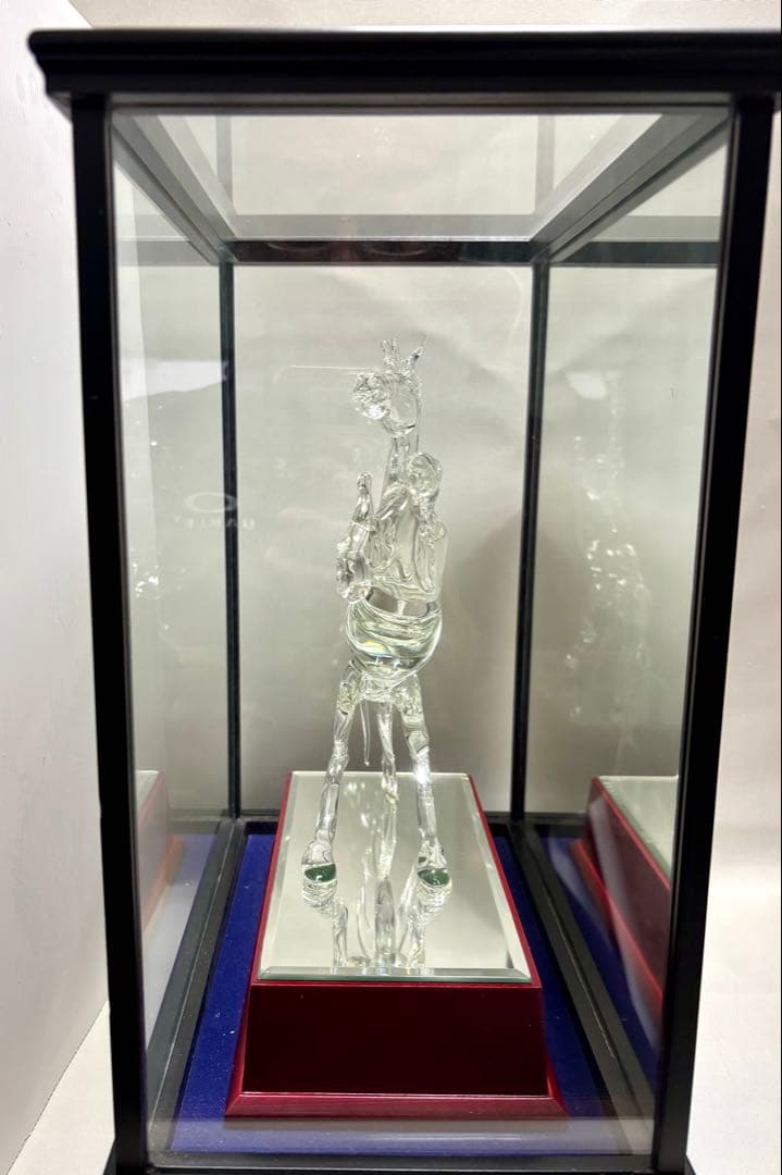 #水晶製 騎立ち馬オブジェ ケース付