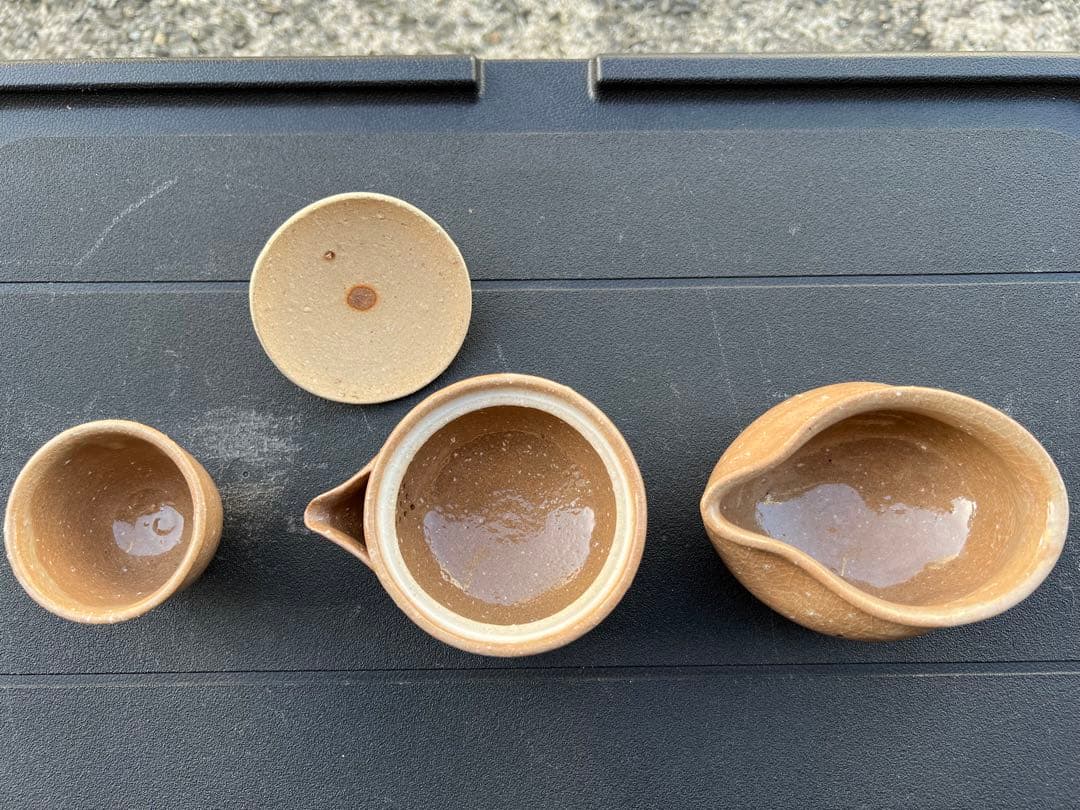 萩焼 煎茶器 急須 湯呑酒器 猪口 徳利 盃 煎茶道具 茶道具 JAPAN