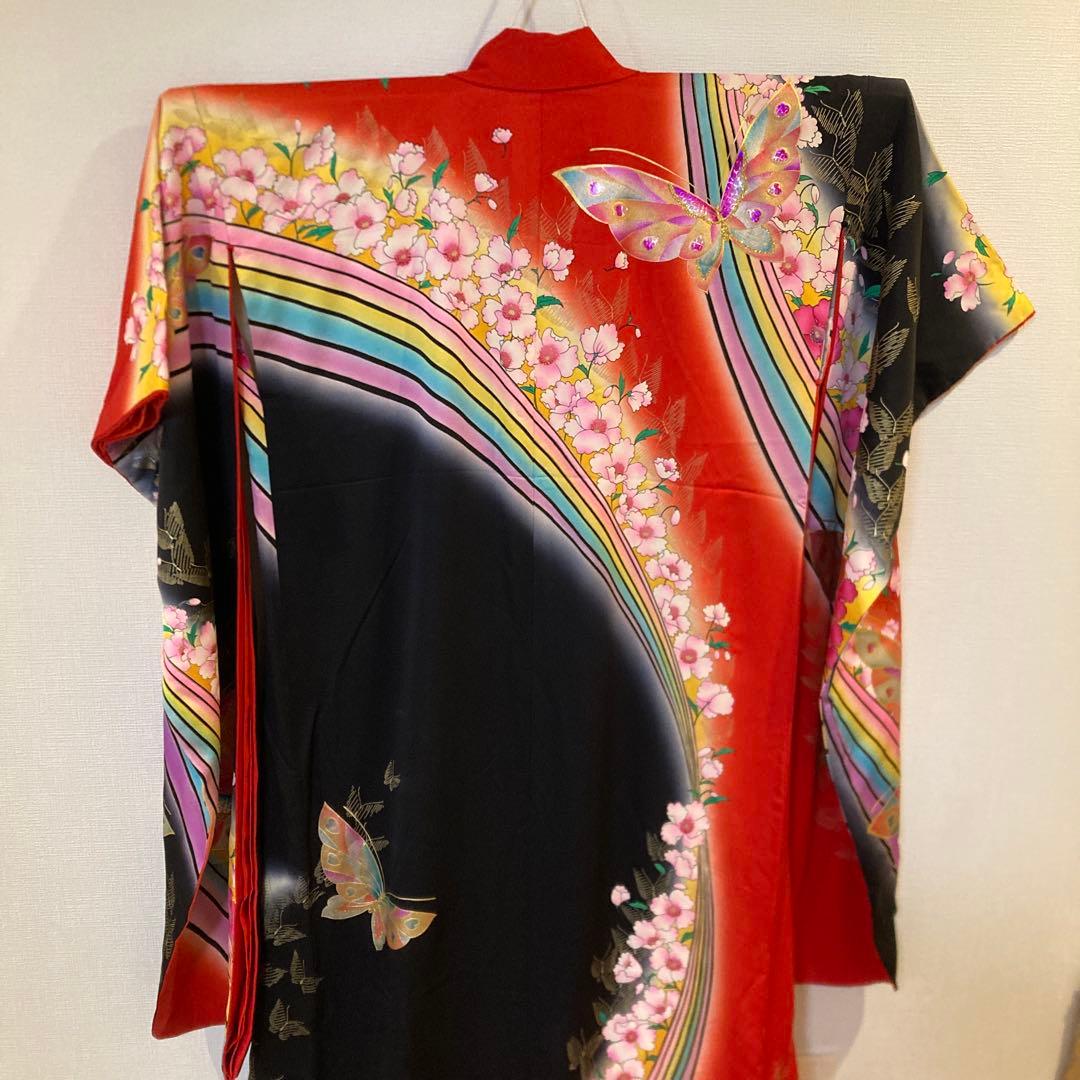 引き振袖　舞妓　踊り用　裾引　舞台