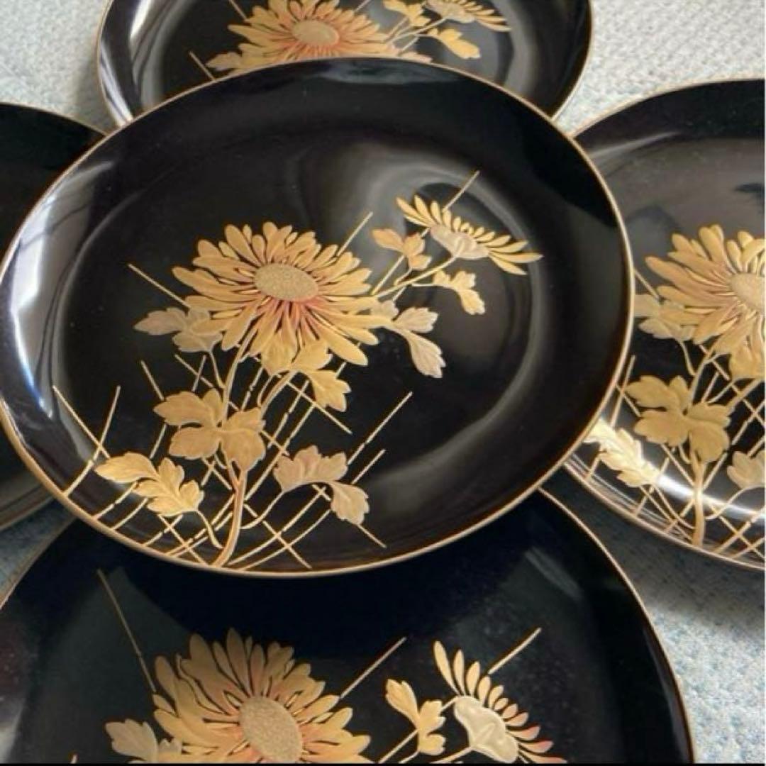 菓子器 皿 漆器 骨董品 江戸時代 天保