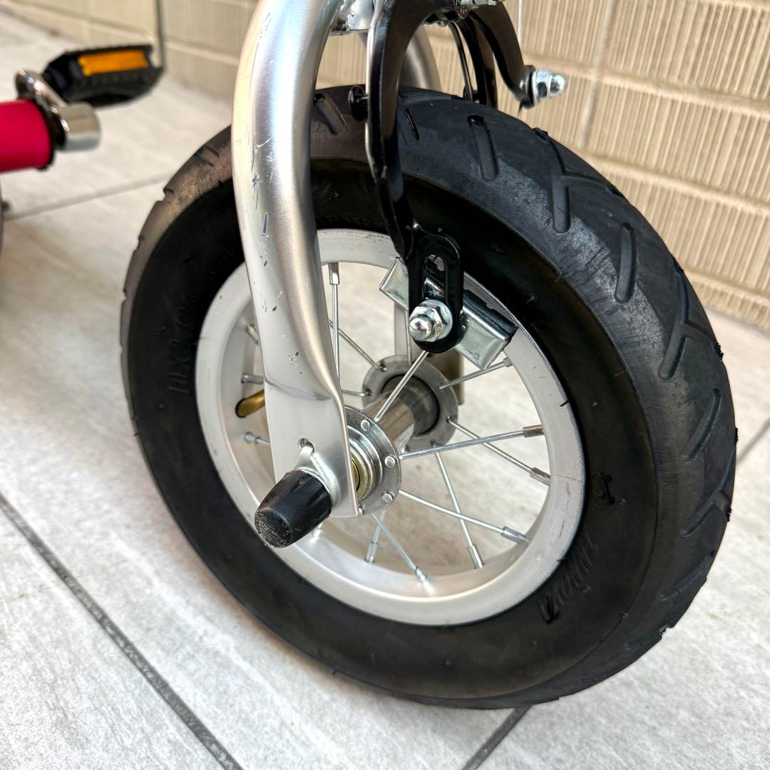 【かわいい】へんしんバイク 12インチ ピンク スタンド付　ベル付き　反射板付き