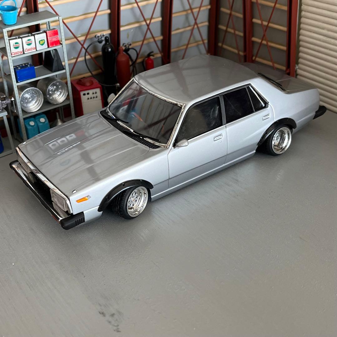 プラモデル車完成品　アオシマ　1/24  ジャパン4Dr  街道レーサー 旧車
