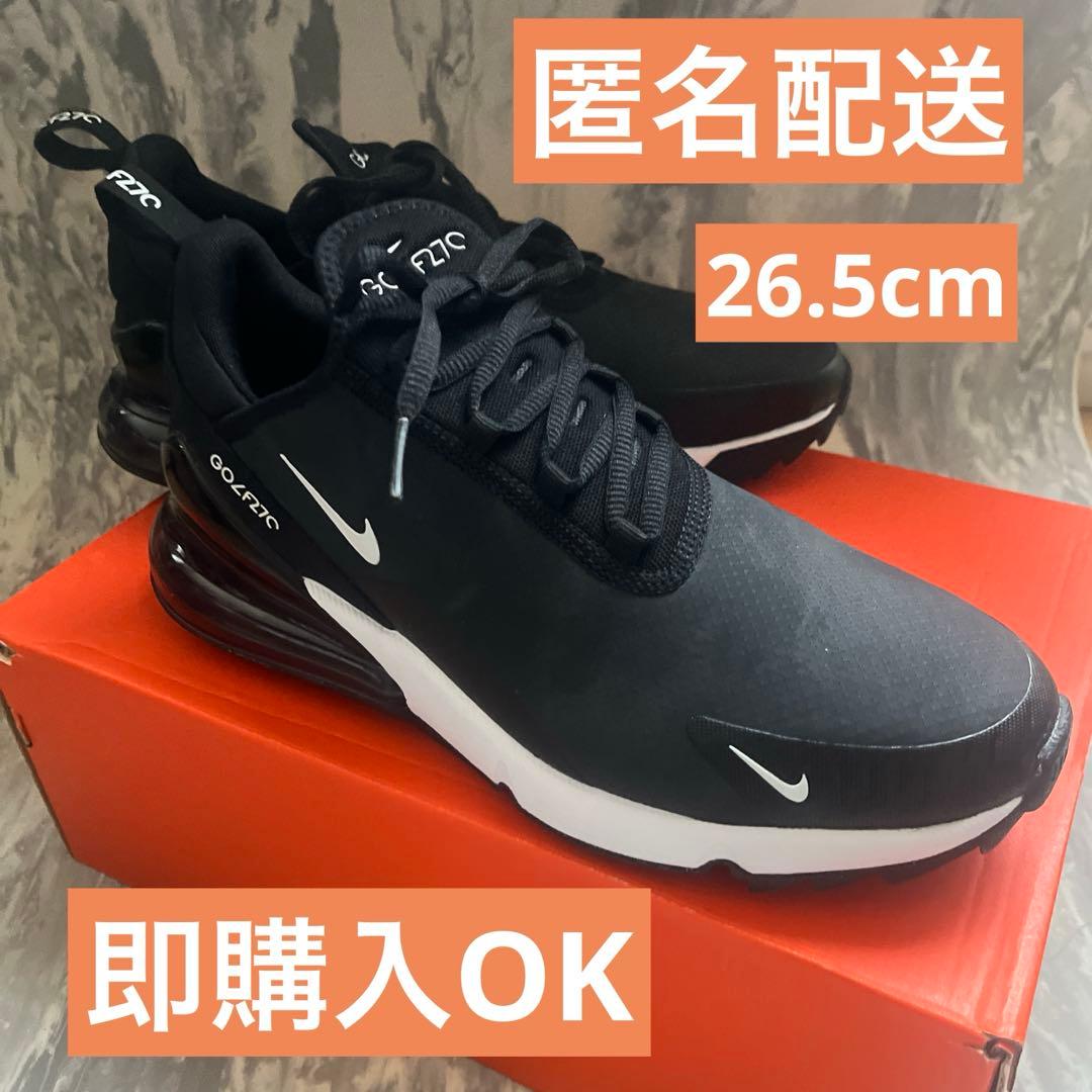 【新品】ナイキNIKEAIRMAX270G黒白26.5cmブラックゴルフシューズ