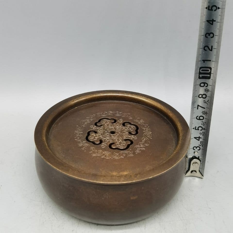 銅 細工 厚重 茶洗 茶道具 工芸品 美術品 置物